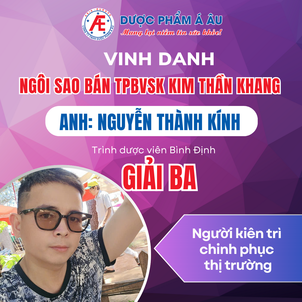 Giải ba - Anh Nguyễn Thành Kính – TDV Bình Định